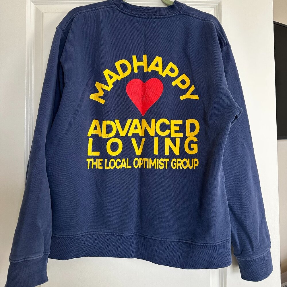 Madhappy Crewneck Sweatshirt, Size: Medium, Color: Navy Blue